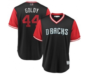 Men's Arizona Diamondbacks 44 Paul Goldschmidt Goldy Majestic Black 2018 Players' Weekend Cool Base Jersey