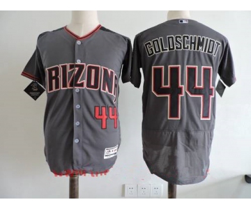 Men's Arizona Diamondbacks #44 Paul Goldschmidt Gray 2017 Road Brick Stitched MLB Majestic Flex Base Jersey