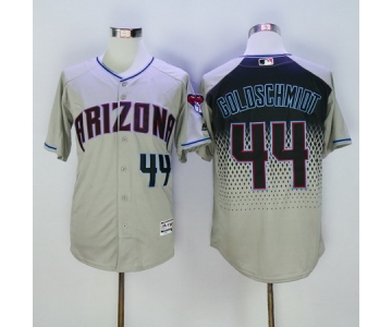 Men's Arizona Diamondbacks #44 Paul Goldschmidt Gray Capri 2016 Flexbase Majestic Baseball Jersey