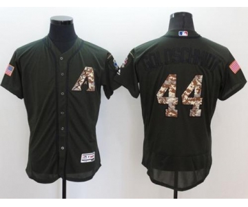 Men's Arizona Diamondbacks #44 Paul Goldschmidt Green Flexbase Authentic Collection Salute to Service Stitched MLB Jersey