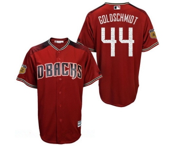 Men's Arizona Diamondbacks #44 Paul Goldschmidt Red 2017 Spring Training Stitched MLB Majestic Cool Base Jersey