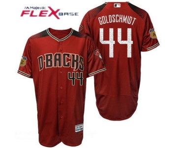 Men's Arizona Diamondbacks #44 Paul Goldschmidt Red 2017 Spring Training Stitched MLB Majestic Flex Base Jersey