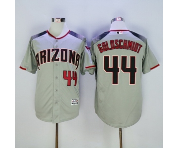 Men's Arizona Diamondbacks #44 Paul Goldschmidt Road Gray Brick 2016 Flexbase Majestic Baseball Jersey