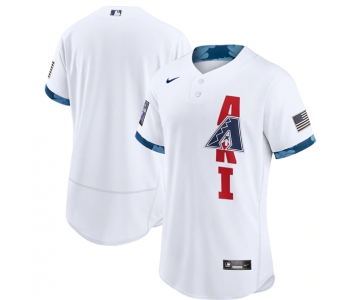 Men's Arizona Diamondbacks Blank 2021 White All-Star Flex Base Stitched MLB Jersey