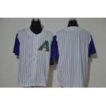 Men's Arizona Diamondbacks Blank White Cooperstown Collection Throwback Stitched Nike MLB Jersey