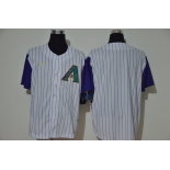 Men's Arizona Diamondbacks Blank White Cooperstown Collection Throwback Stitched Nike MLB Jersey