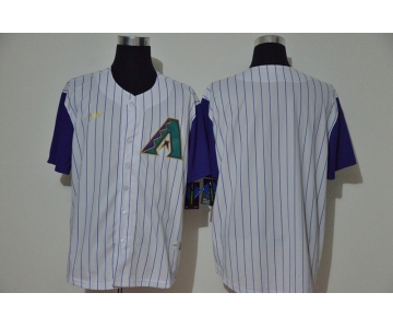Men's Arizona Diamondbacks Blank White Cooperstown Collection Throwback Stitched Nike MLB Jersey
