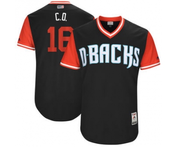 Men's Arizona Diamondbacks Chris Owings C.O. Majestic Black 2017 Players Weekend Authentic Jersey