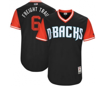 Men's Arizona Diamondbacks David Peralta Freight Train Majestic Black 2017 Players Weekend Authentic Jersey