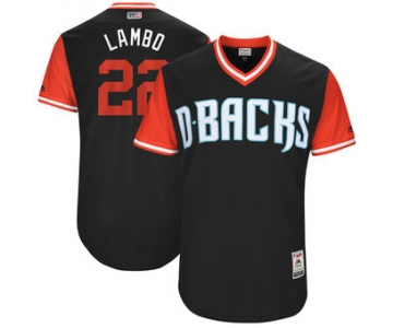 Men's Arizona Diamondbacks Jake Lamb Lambo Majestic Black 2017 Players Weekend Authentic Jersey