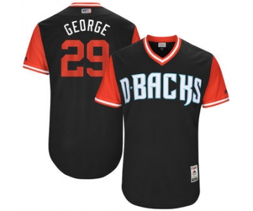 Men's Arizona Diamondbacks Jorge De La Rosa George Majestic Black 2017 Players Weekend Authentic Jersey