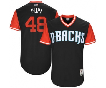 Men's Arizona Diamondbacks Randall Delgado Pupi Majestic Black 2017 Players Weekend Authentic Jersey