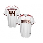 Men's Arizona Diamondbacks#44 Paul Goldschmidt Majestic White Official Cool Base Player Jersey