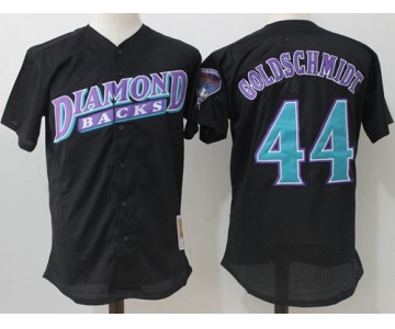 Mitchell And Ness Diamondbacks #44 Paul Goldschmidt Black Throwback Stitched MLB Jersey