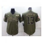 Men's Atlanta Braves #13 Ronald Acuna Jr. Salute To Service Stitched Baseball Jersey
