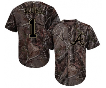 Atlanta Braves #1 Ozzie Albies Camo Realtree Collection Cool Base Stitched MLB Jersey