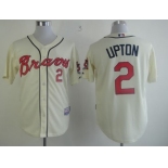 Atlanta Braves #2 Melvin Upton Cream Jersey