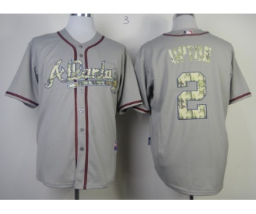 Atlanta Braves #2 Melvin Upton Gray With Camo Jersey