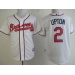 Atlanta Braves #2 Melvin Upton White Jersey