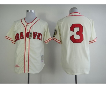 Atlanta Braves #3 Babe Ruth 1963 Cream Throwback Jersey