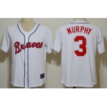 Atlanta Braves #3 Dale Murphy White Throwback Jersey