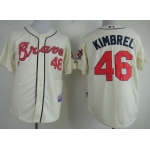 Atlanta Braves #46 Craig Kimbrel Cream Jersey