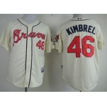 Atlanta Braves #46 Craig Kimbrel Cream Jersey