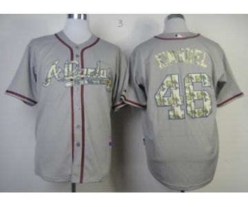 Atlanta Braves #46 Craig Kimbrel Gray With Camo Jersey