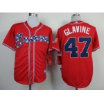 Atlanta Braves #47 Tom Glavine 2014 Red Cool Base Jersey