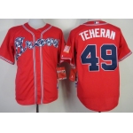 Atlanta Braves #49 Julio Teheran 2014 Red Jersey