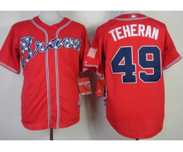 Atlanta Braves #49 Julio Teheran 2014 Red Jersey