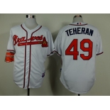 Atlanta Braves #49 Julio Teheran White Jersey