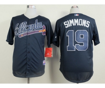 Atlanta Braves #9 Andrelton Simmons Navy Blue Jersey