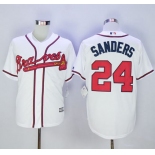 Braves #24 Deion Sanders White New Cool Base Stitched MLB Jersey