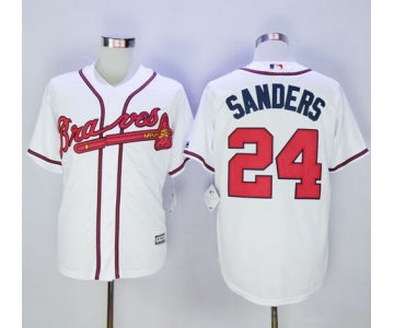 Braves #24 Deion Sanders White New Cool Base Stitched MLB Jersey