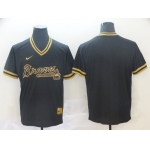 Men Atlanta Braves Blank Black gold Game Nike 2022 MLB Jersey