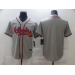 Men Atlanta Braves Blank Grey Game Nike MLB Jerseys