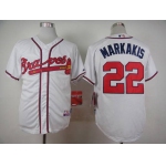 Men's Atlanta Braves #22 Nick Markakis White Jersey