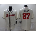 Men's Atlanta Braves #27 Austin Riley Cream Stitched MLB Cool Base Nike Jersey