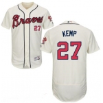 Men's Atlanta Braves #27 Matt Kemp Cream 2016 Majestic Flex Base Stitched MLB Jersey