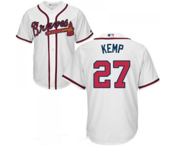Men's Atlanta Braves #27 Matt Kemp White Home Majestic Cool Base Stitched MLB Jersey