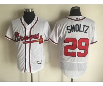 Men's Atlanta Braves #29 John Smoltz Retired White 2016 Flexbase Majestic Baseball Jersey