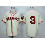 Men's Atlanta Braves #3 Babe Ruth Cream 1935 Throwback Jersey
