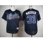Men's Atlanta Braves #31 Greg Maddux Navy Blue Cool Base Jersey
