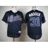 Men's Atlanta Braves #31 Greg Maddux Navy Blue Cool Base Jersey
