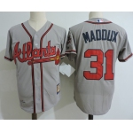 Men's Atlanta Braves #31 greg maddux gray jersey