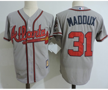 Men's Atlanta Braves #31 greg maddux gray jersey