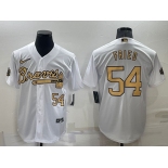 Men's Atlanta Braves #54 Max Fried Number White 2022 All Star Stitched Cool Base Nike Jersey