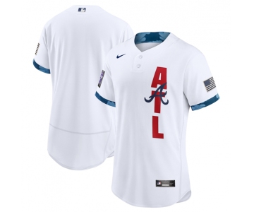 Men's Atlanta Braves Blank 2021 White All-Star Flex Base Stitched MLB Jersey