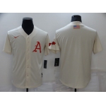 Men's Atlanta Braves Blank Cream Stitched MLB Cool Base Nike Jersey